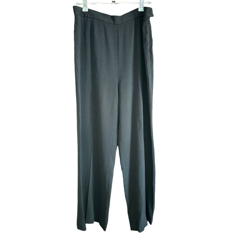 MAXMARA | Lightweight Wool Blend Wide Leg Ankle Length Trousers | Size 10